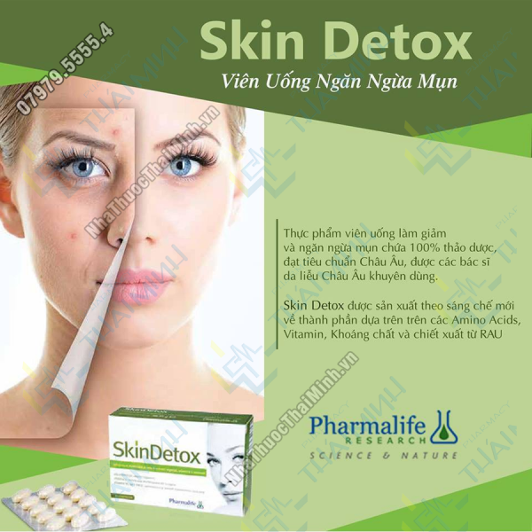 Skin Detox - Viên Uống Đẹp Da, Thải Độc Ngừa Mụn Của Pharmalife