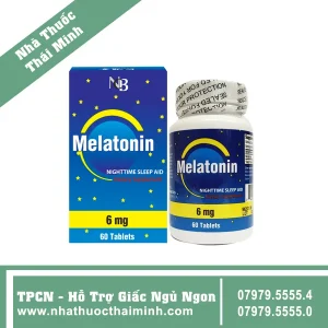 Viên uống Melatonin Nighttime Sleep Aid 6mg Nuhealth giúp ngủ ngon
