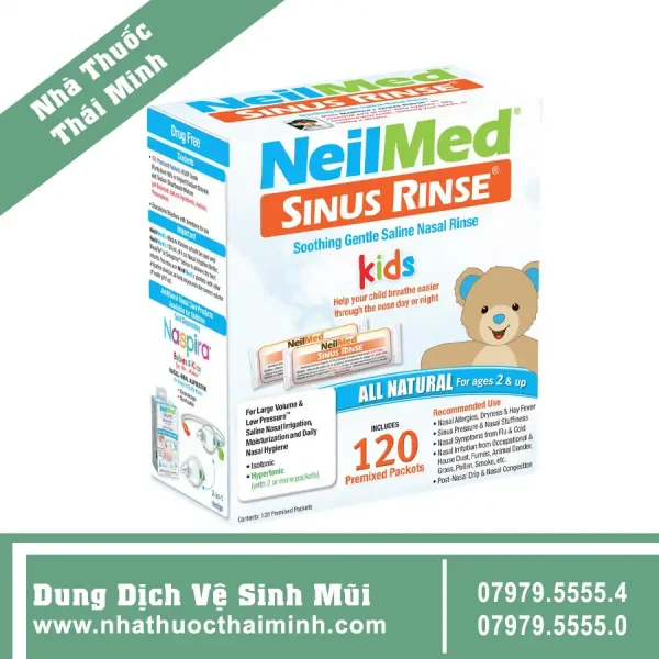 Muối rửa mũi NeilMed Sinus Rinse Kids Starter Kit 4 -10 tuổi (120 gói)