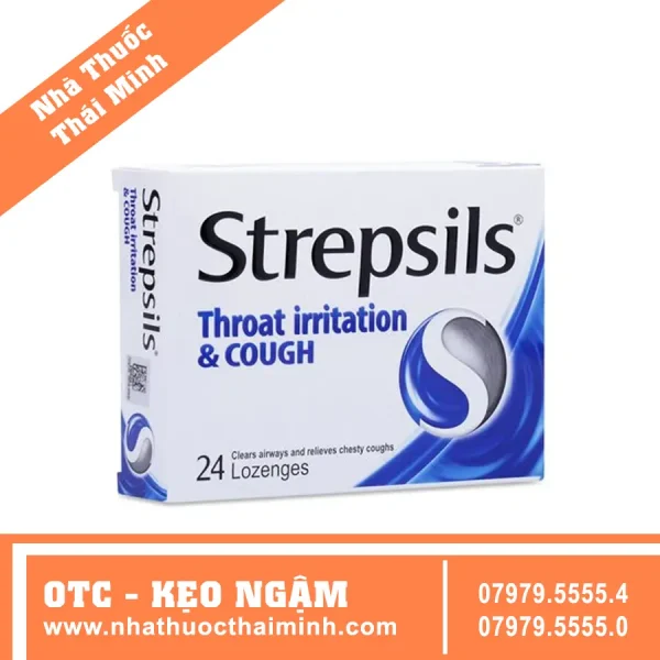 Viên ngậm Strepsils Throat Irritation Cough Reckitt Benckiser 24 Viên