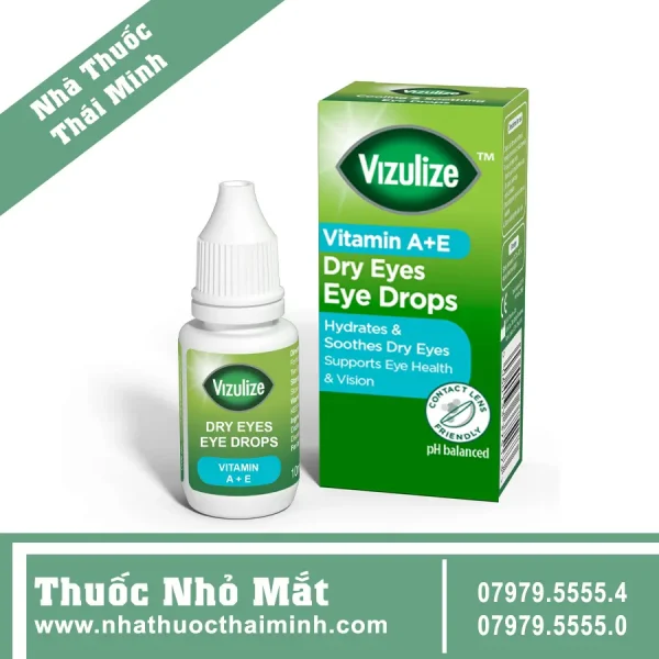Dung dịch nhỏ mắt Vizulize Dry Eyes Vitamin A&E giảm khô mắt