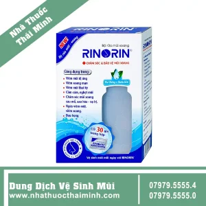 Bộ rửa mũi xoang RINORIN hộp 30 gói + 1 chai 250ml