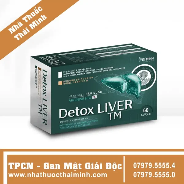 Viên uống Detox Liver TM - Hỗ trợ giải độc gan 60 viên