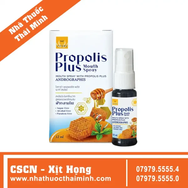 Xịt Họng Giảm Ho Propolis Plus Mouth Spray (12ml)